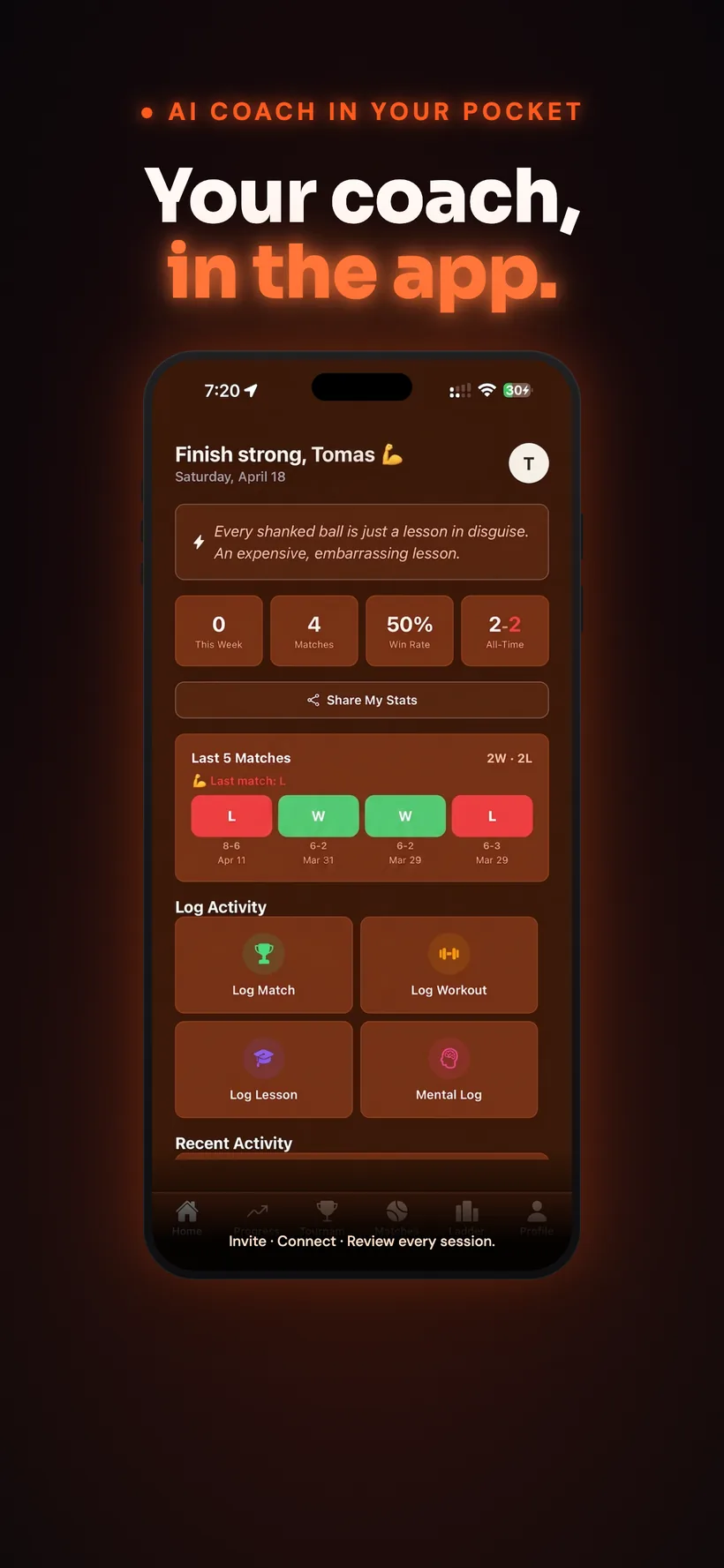 Your coach, in the app